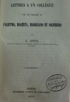 1_Titelblatt_Appia_Schrift2_-_Lettres_a_un_collegue